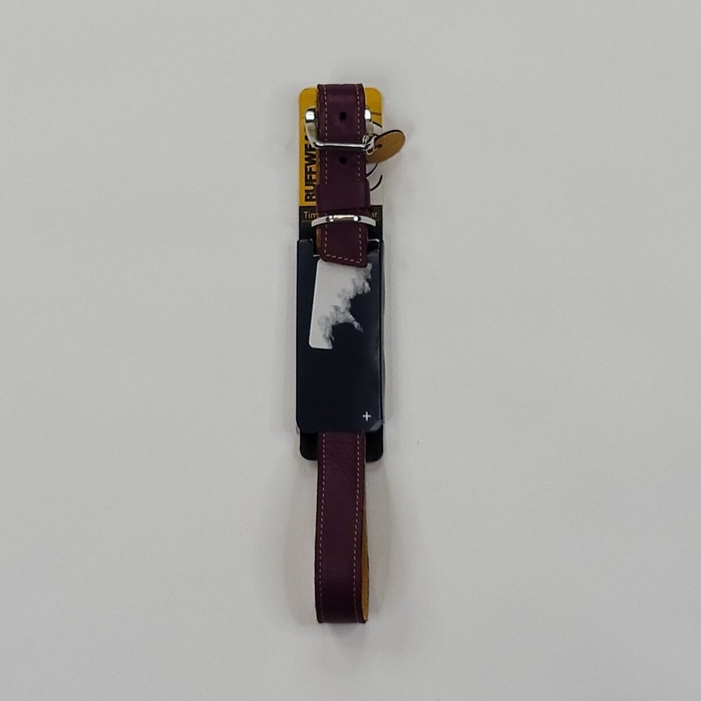 RUFFWEAR Leather Dog Collar Timberline Collar Plum Purple 23-26 inch